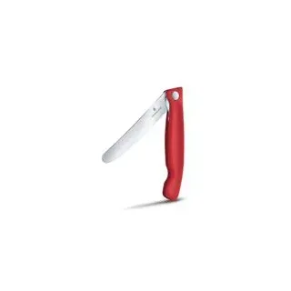 Victorinox Picknickmesser 11 cm | Kompaktes Klappmesser mit Wellenschliff für unterwegs Rot