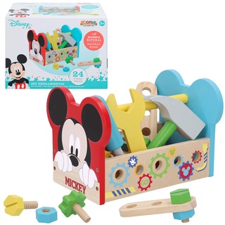 Disney 48706 Mickey Micky Maus Holzwerkzeug-Set, 21-teilig, No Color