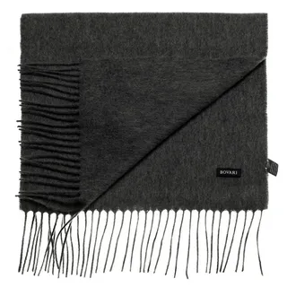 Bovari Kaschmirschal Kaschmir Schal Herren – 100% Kaschmir / Cashmere – Premium Qualität, 180 x 31 cm grau