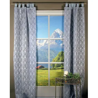 HOSSNER - ART OF HOME DECO Blausee Schlaufenschal 105 x 245 cm Blau/Transparent 1 St
