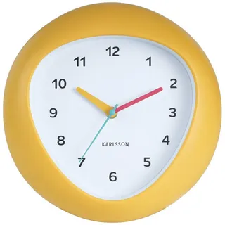 Karlsson Wanduhr, Gelb, Kunststoff, Rund, 25x4.4x25 cm, CE, Dekoration, Uhren, Wanduhren