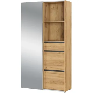 Tchibo - Kompaktgarderobe »Aledo« - 105x40x194cm - silber - Holz / Glas / Metall