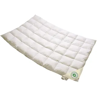 VitaSchlaf Vitaschlaf® BIO-LUXE-KBA W3 - Sommer Organic 100% GÄNSE Daunendecke Deutsche Qualität Downpass (135 x 200 cm)