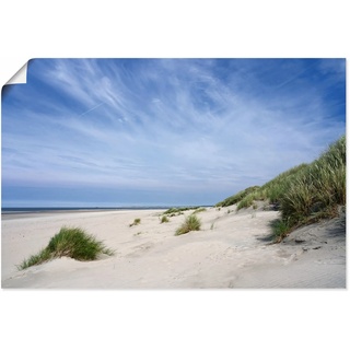 Wandbild ARTLAND "Strandlandschaft auf Baltrum" Bilder Gr. B/H: 90 cm x 60 cm, Poster Strandbilder Querformat, 1 St., beige (naturfarben) Kunstdrucke als Alubild, Leinwandbild, Wandaufkleber oder Poster in versch. Größen