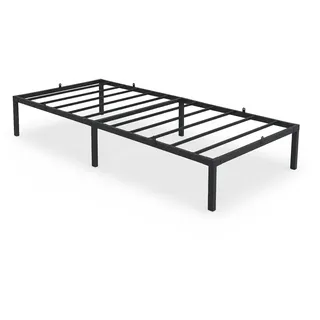 Metallbett 90x200 Cm Bettgestell Klappbett Gästebett Lattenrost Schwarz 6 Beine 10 Latten