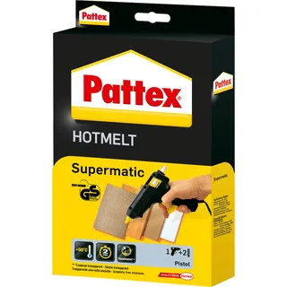 Pattex Heißklebepistole Supermatic Hot Melt schwarz, 1 Set