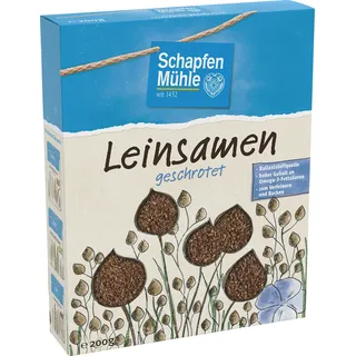 SchapfenMühle Leinsamen geschrotet, 200G