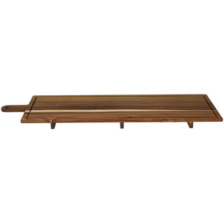 Home Deco Factory Servierbrett auf Füßen Akazie 100 x 30 cm | Massive Akazie · XXL-Format 100 x 30 cm · Auf Füßen · Aperitif, Buffet, Sharing-Board · Kollektion Heritage