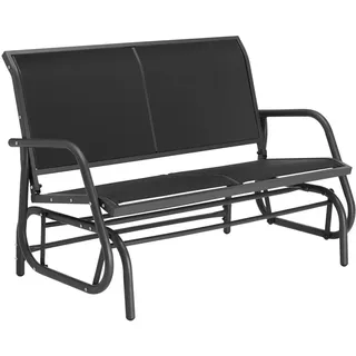 Tectake tectake® Schaukelbank, Greta 2-Sitzer sanfter Schaukelmechanismus, 121 x 72 x 86,5 cm