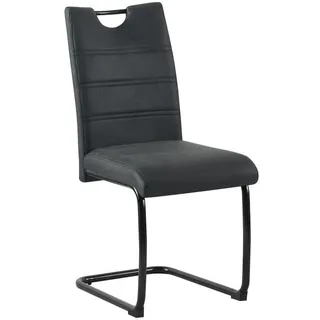 Polsterstuhl Esszimmerstuhl Stuhl Wohnzimmerstuhl Schwingstuhl 1VPE Schwarz