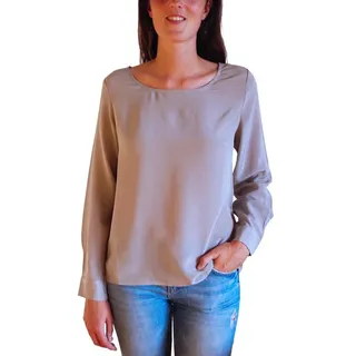 Posh Gear Seidenbluse Damen Bluse Rotondoseta aus 100% Seide grau XXL