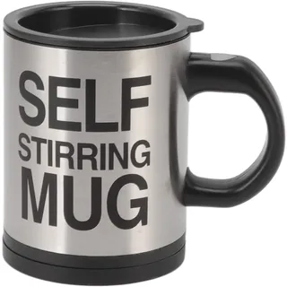 400 Ml Elektrischer Rührbecher, Selbstrührende Kaffeetasse, Elektrischer Automatischer Rührbecher, Kaffeemischbecher, Edelstahl-Reisebecher Zum Trinken von Schokoladenmilch(Schwarz)