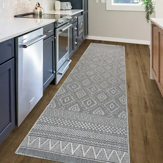 OTTO home Toronto Outdoor-Teppich 67 x 230 cm Grau