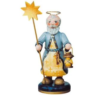 Hubrig Volkskunst Zschorlau Erzgebirge Petrus 11 cm blau/bunt/gelb