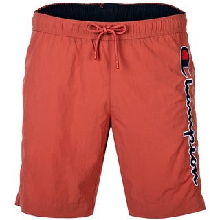 Champion Herren Badehose - BES Beachshorts, Polyamid, Logo, einfarbig Rot S