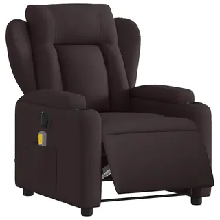 vidaXL Massagesessel Elektrisch 149,5 x 78 x 0 cm Dunkelbraun mit Fernbedienung