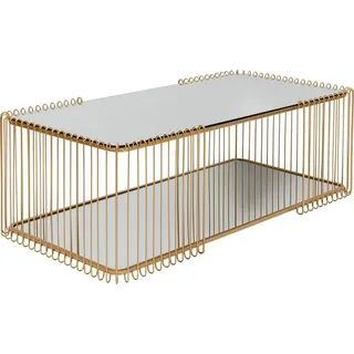 KARE DESIGN Couchtisch Wire Messing 87817 Glas Gold