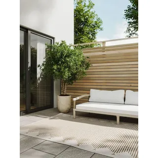 benuta Outdoorteppich Kaleo, rechteckig, Höhe: 5 mm, Outdoor Teppich, Robust & Wetterfest, Balkon, Garten, Terrasse, Küche beige 300 cm x 400 cm x 5 mm