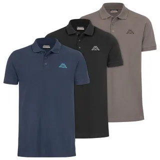Kappa Herren Polo VELEOT 3 Polo Shirt 3er-Pack s/s 707408-18-0201 L - Castlerock - L