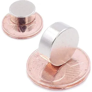 Famanu Mini Neodym-Magnete 12x5mm N52 - 15 starke Scheiben