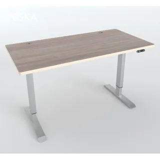 veska Höhenverstellbarer Schreibtisch Eiche / Braun