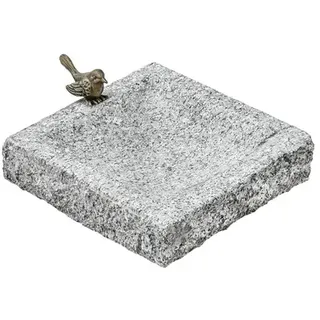 Dehner Granit-Vogeltränke, ca. B30/H7/T30 cm, Grau