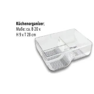Ernesto Küchenorganizer, mit 3 Fächern, ca. 20 x 9 x 28 cm
