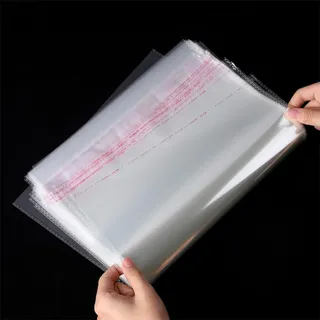 Zydiwo 200 Stück Transparente Cellophanbeutel Aufkleber Tasche Kleine Plastiktüte OPP für Konfetti Schmuck Geschenk Puppe (10x29cm)