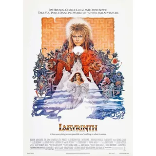 OMG Printing - Klassisches Labyrinth David Bowie Jim Henson Film Poster - A4 - 260 gsm Satin Fotopapier - Ungerahmt - Wohnzimmer