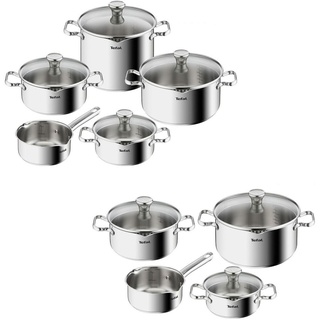 Tefal Duetto A705S9 9-teiliges Topfset A705S9, Edelstahl, Edelstahl, Edelstahl, Edelstahl, Glas, 250 °C