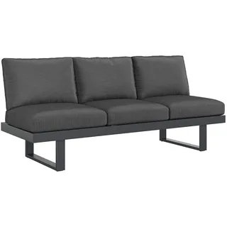 OUTLIV. Atlanta Loungesofa, 210x73x96 cm, Olefin/Aluminium | Olefin/Aluminium, 3-Sitzer, inkl. Kissen, verstellbar, 210x73x96 cm, Anthrazit, für Garten und Terrasse