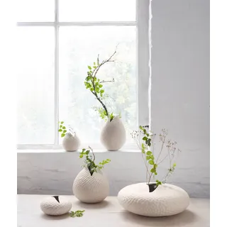 ASA Selection Vase Yoko mit Relief 22 cm Keramik Beige Creme
