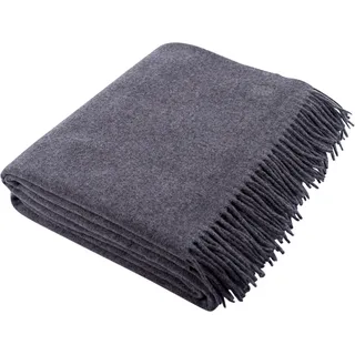 Wohndecke Since 1828 Lambswool, ZOEPPRITZ1828, klassisch unifarbenes Plaid aus Schurwolle grau