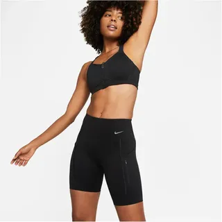 Nike Go Firm-Support Mid-Rise 8" kurze Tights Schwarz XS
