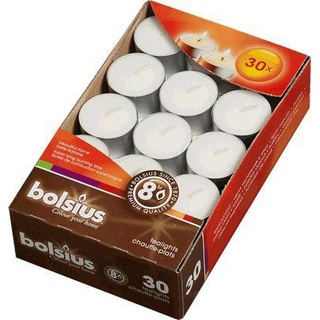 Bolsius, Kerzen, Teelicht 8H BOX duftlose Teelichter 30St. (30 Stk.)