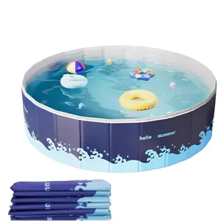 Kinder Schwimmbecken Faltbar Garten - 90cm Runden Planschbecken Für Erwachsene Kinder Und Hunde, Kleines Plantschbecken Für Backyard Garden Water Parties,Nicht Aufblasbarer