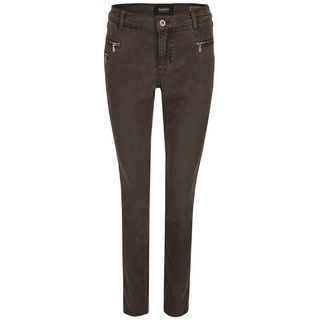 ANGELS Slim-fit-Jeans Jeans Malu Zip mit Zierreißverschlüssen mit Label-Applikationen braun 28 - 42