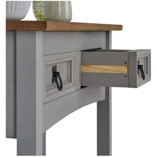 CARO-Möbel Ramon Konsolentisch 87x73x32 cm grau/braun