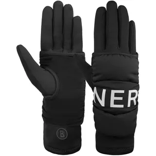 Skihandschuhe BOGNER "Touch" Gr. L, schwarz-weiß (schwarz, weiß) Damen Handschuhe Sporthandschuhe kompatibel für Touchscreens