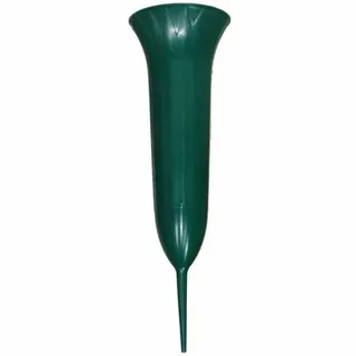 PP-PLASTIC GmbH & Co Dekovase H.G. 50-21-03 Grabvase 21 cm, 0,3 L, Durchmesser 90 mm, anthrazit grün