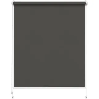 Rettika Sichtschutz Rollo ohne Bohren - Dunkelgrau, Breite: 135cm, Höhe 150 - Rollos für Fenster ohne Bohren, Fenster rollos für innen, Jalousien zum Klemmen, Klemmrollo