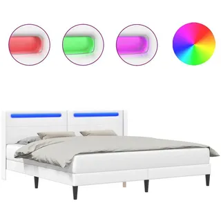vidaXL Modernes Bett 200 x 200 cm Weiß
