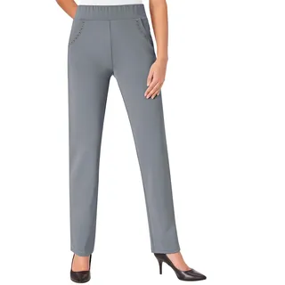 Jerseyhose LADY Gr. 48, Normalgrößen, grau Damen Hosen Jerseyhosen
