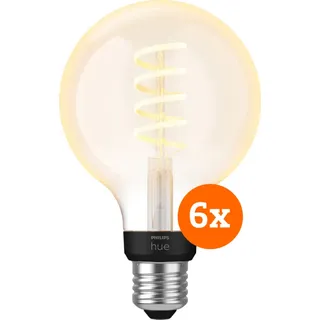 Philips Hue Filament White Ambiance Globe 6er-Pack