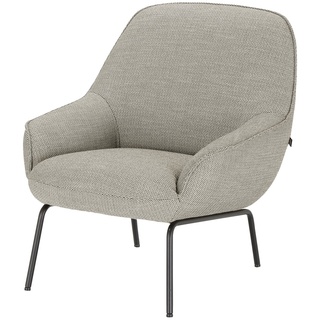 hülsta Sofa Sessel aus Flachgewebe HS 482 , grau , Maße (cm): B: 76 H: 83 T: 83
