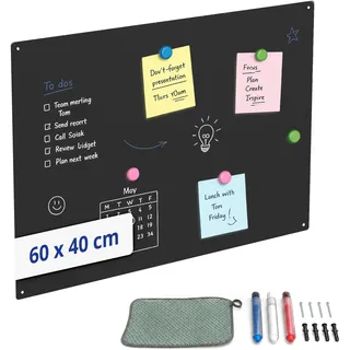 Relaxdays Magnettafel 60 x 40 cm Schwarz