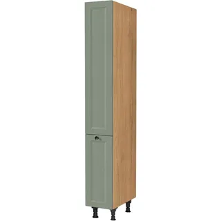 nobilia® Apothekerschrank "Cascada", mit 5 Einhängekörben, Breite 30 cm, Höhe 216,6 cm, vormontiert, Ein- und Auszugsdämpfung SoftStoppPro grün