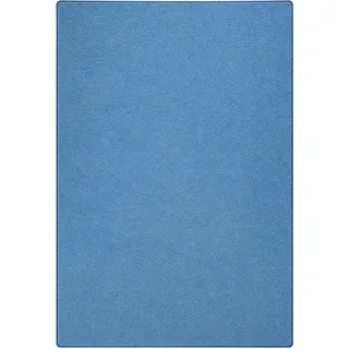 casa pura Teppich Läufer London - Meterware - Teppichläufer für Wohnzimmer, Flur, Küche - Flacher Schlingenflor (Hellblau - 200x400 cm)