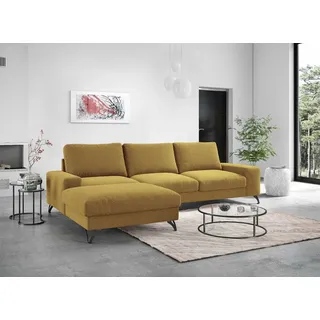 Ecksofa L-Form 300 cm mit Schlaffunktion & Bettkasten – Moderne Wohnlandschaft Schlafsofa mit Liegefläche 200x168 cm | OLIVIO 1 KR 01 DESIGN MÖBEL - Grau
