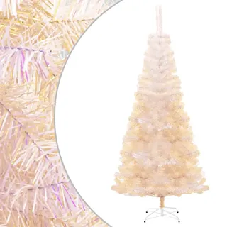 vidaXL Künstlicher Weihnachtsbaum Schillernde Spitzen Weiß 240 cm